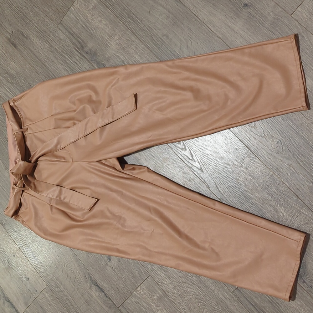 Express Faux Leather High Rise Trousers Pants